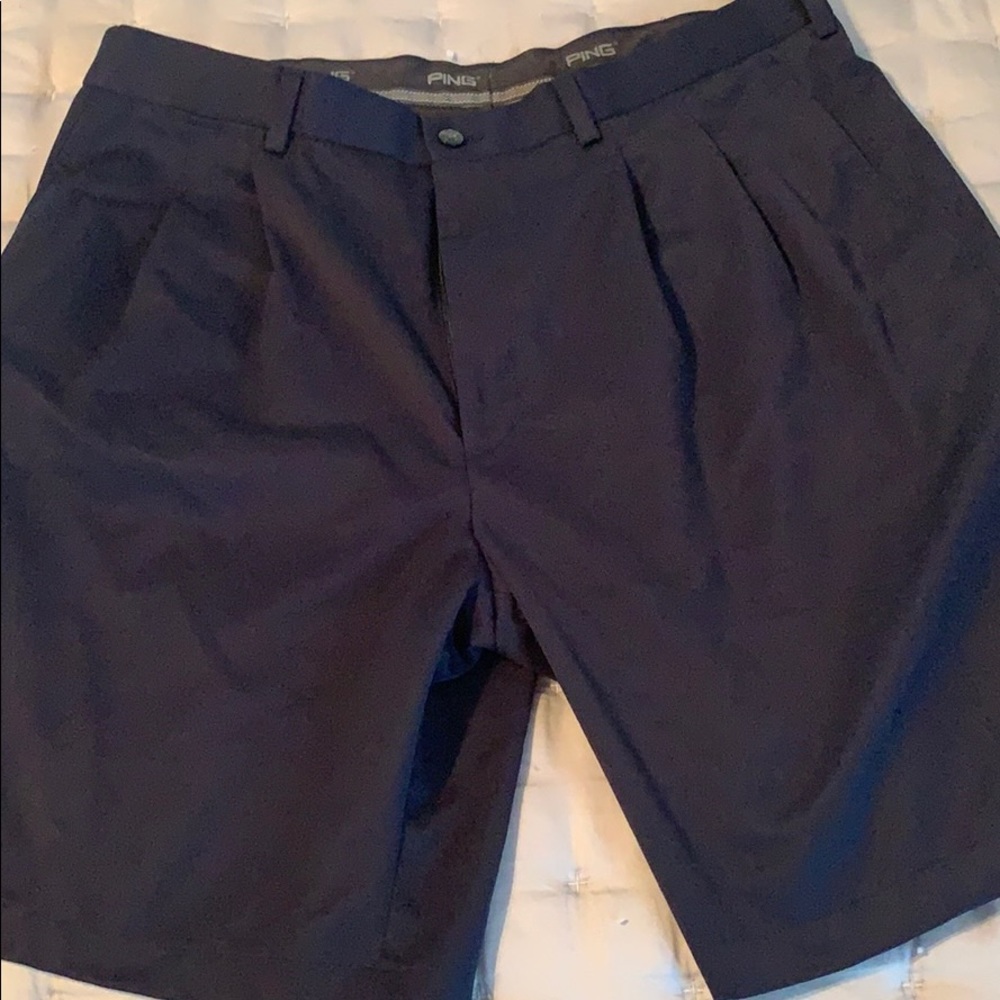 Navy golf shorts